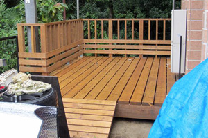 傷んだウッドデッキのリフォーム後